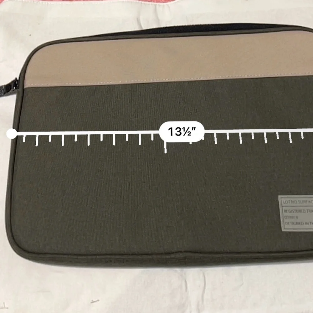HEX Laptop/Tablet Padded Case Olive Green/Tan
